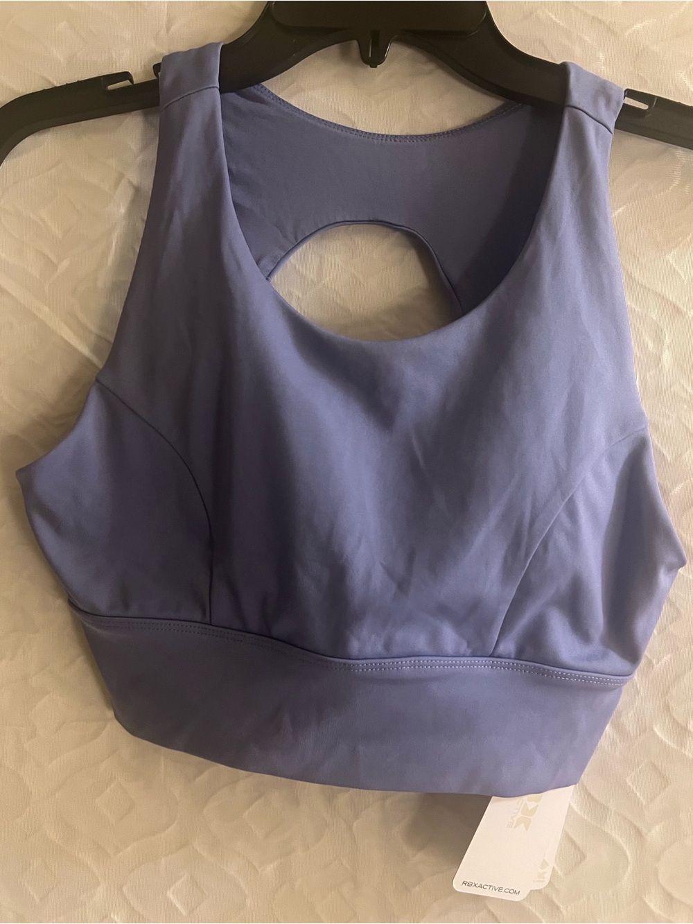 RBX Lavender High-Neck Racerback Sports Bra